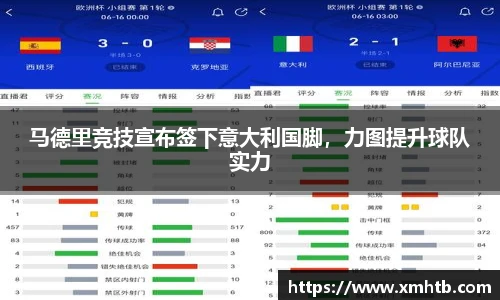 马德里竞技宣布签下意大利国脚，力图提升球队实力